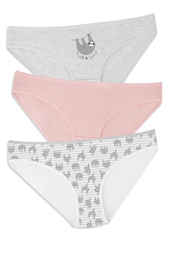 DOMİNANT - Dominant Kadın Bikini Külot 3'lü - Asorti