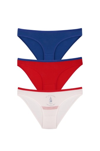 DOMİNANT - Dominant Kadın Bikini Külot 3'lü - Asorti (1)