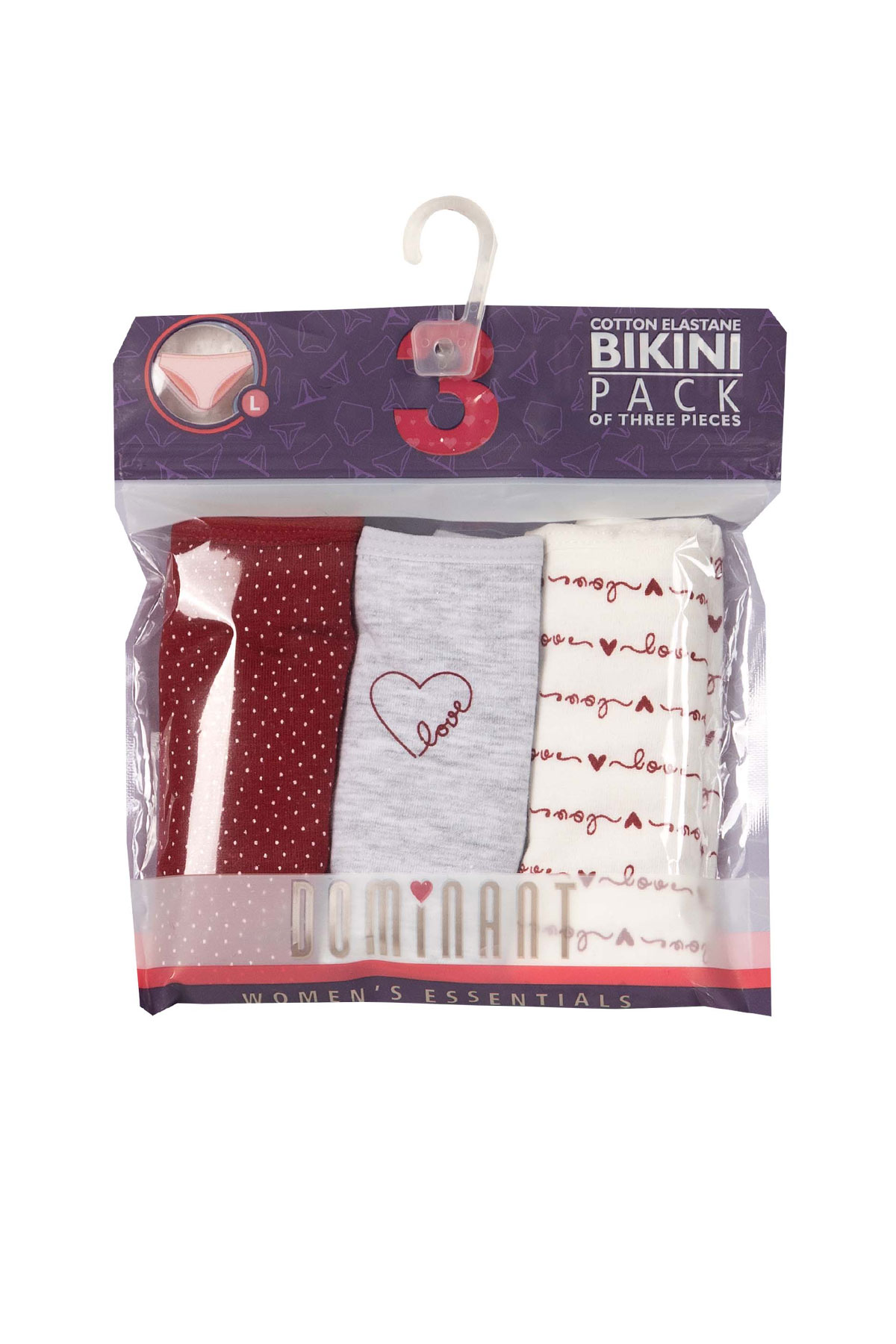 Dominant Kadın Bikini Külot 3'lü - Thumbnail