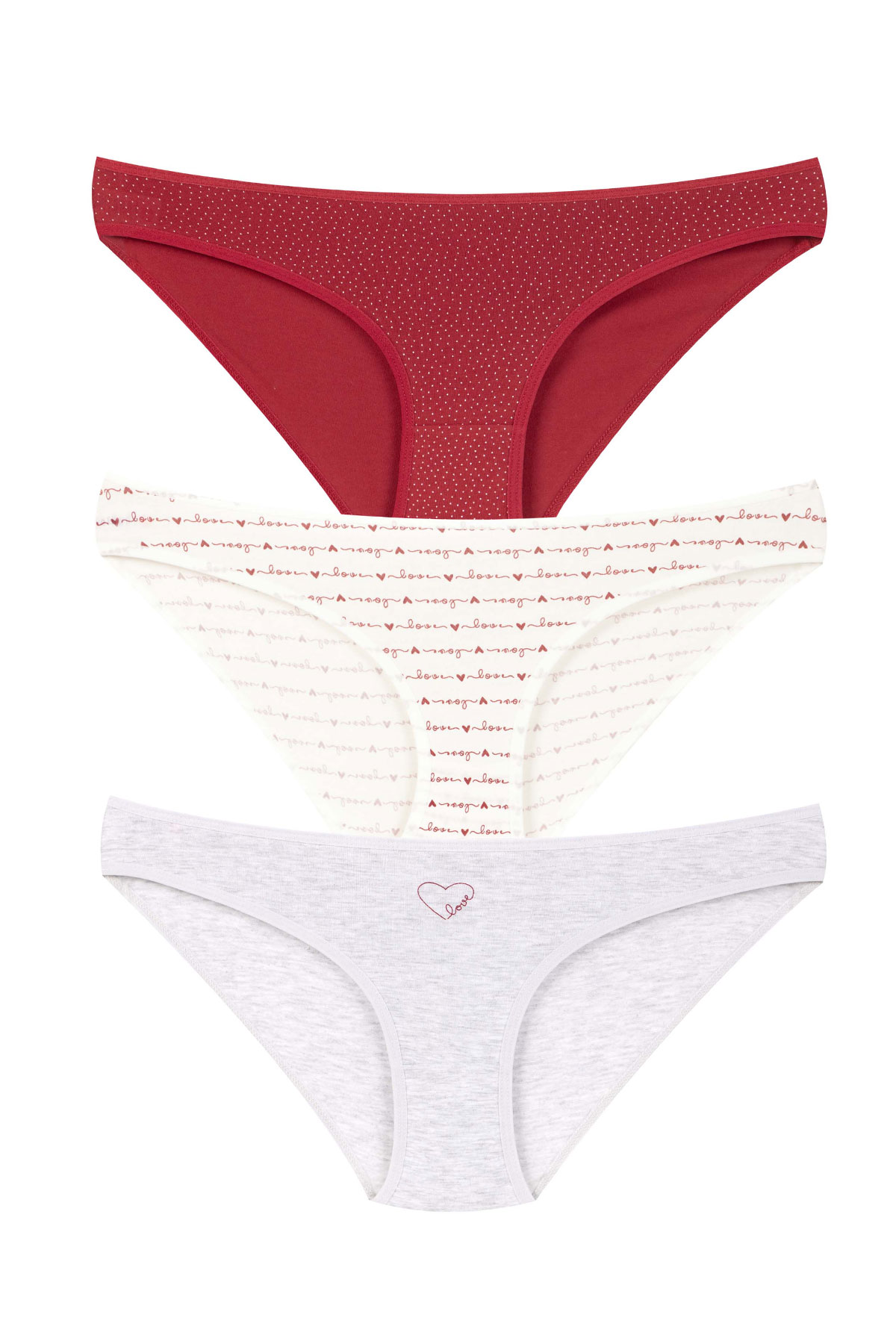 Dominant Kadın Bikini Külot 3'lü - Thumbnail