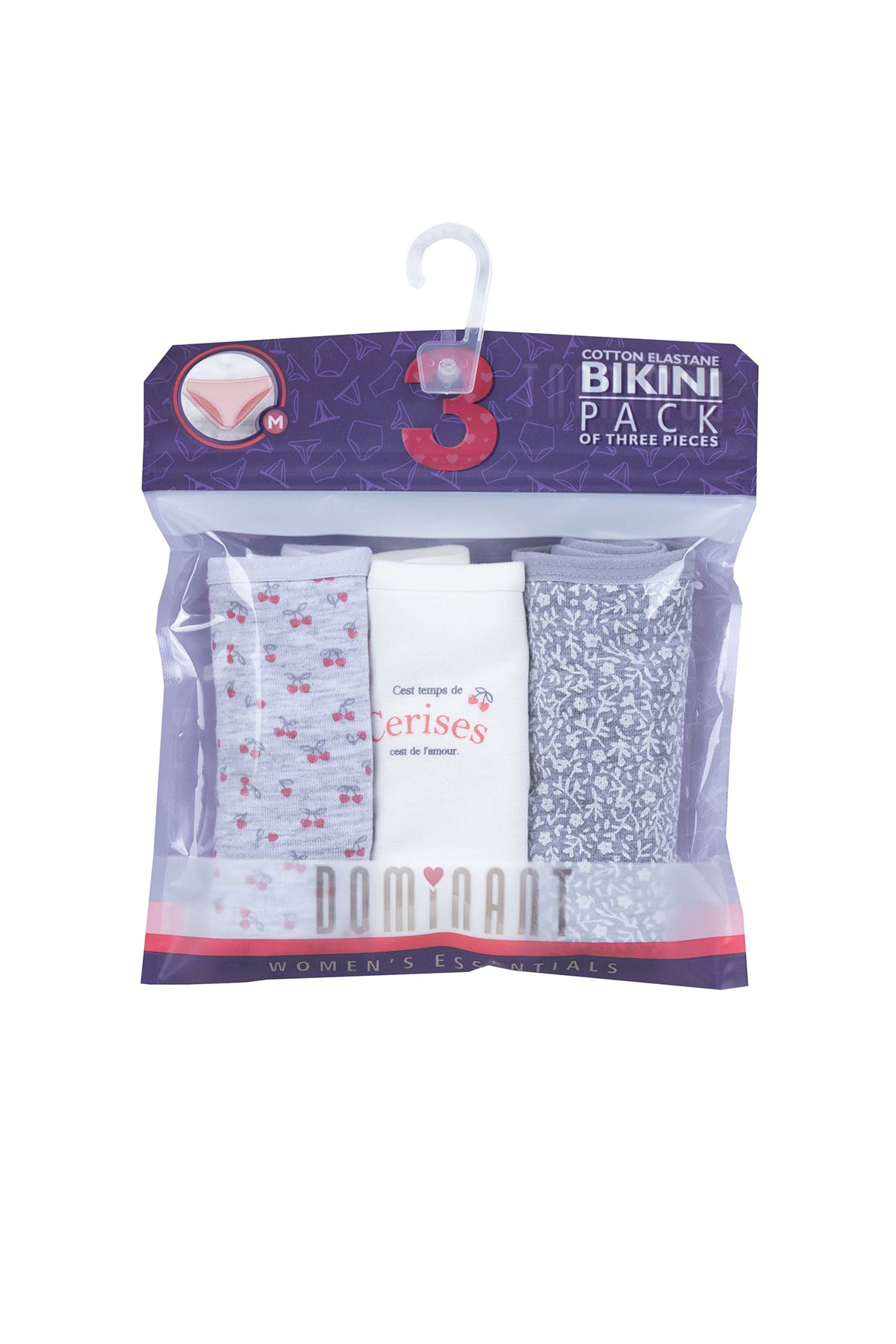 Dominant Kadın Bikini Külot 3'lü - Thumbnail