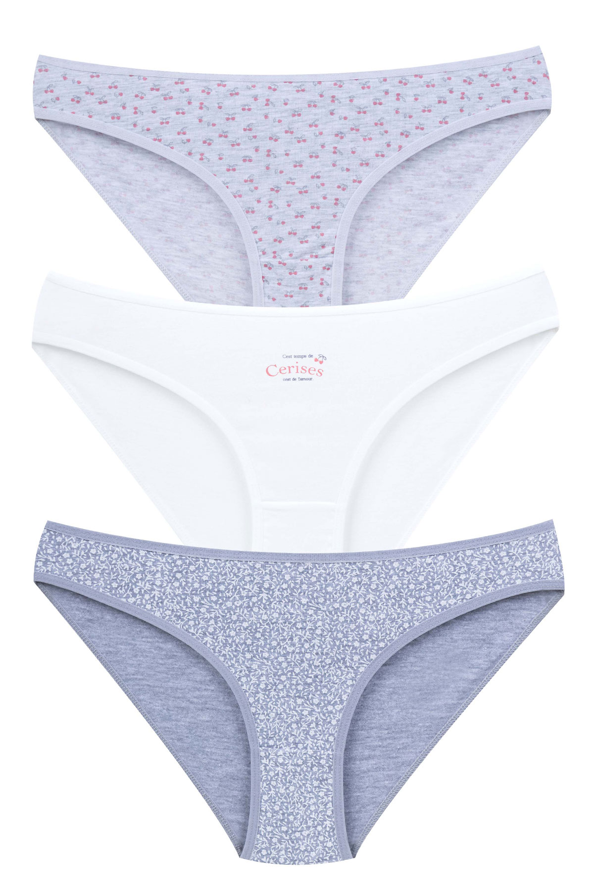 Dominant Kadın Bikini Külot 3'lü - Thumbnail