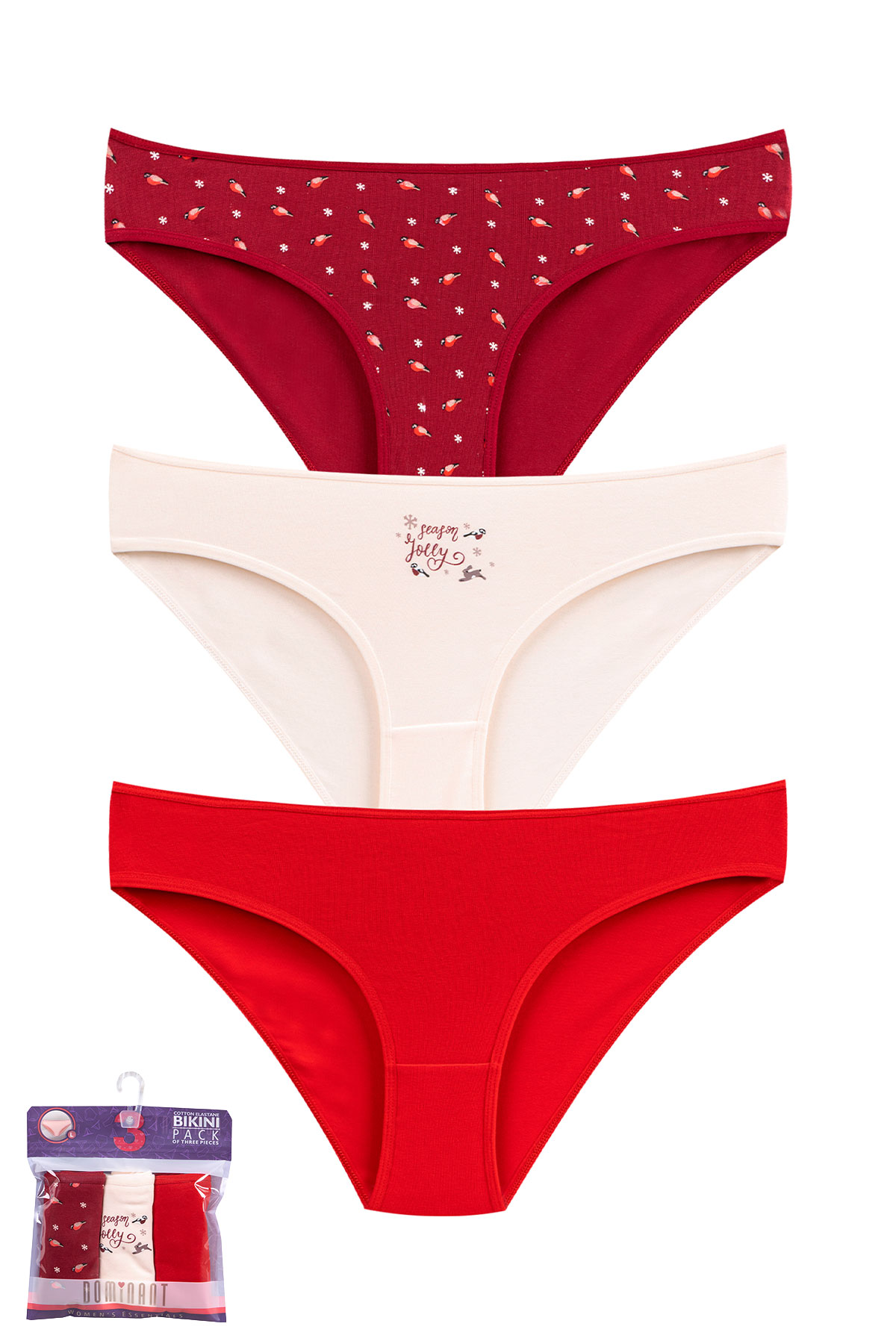 Dominant Kadın Bikini Külot 3'lü - Thumbnail