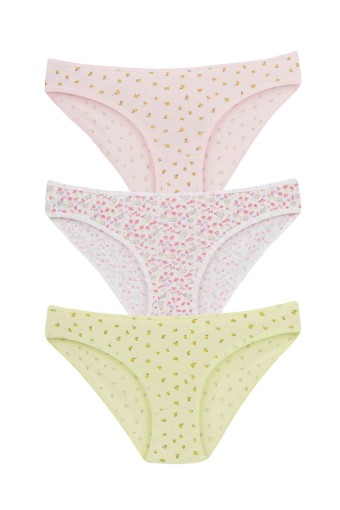 DOMİNANT - Dominant Kadın Bikini Külot 3'lü - Asorti