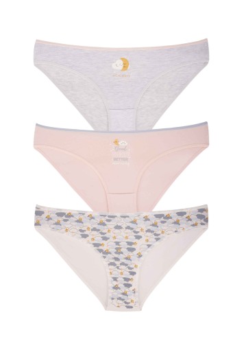 DOMİNANT - Dominant Kadın Bikini Külot 3'lü - Asorti