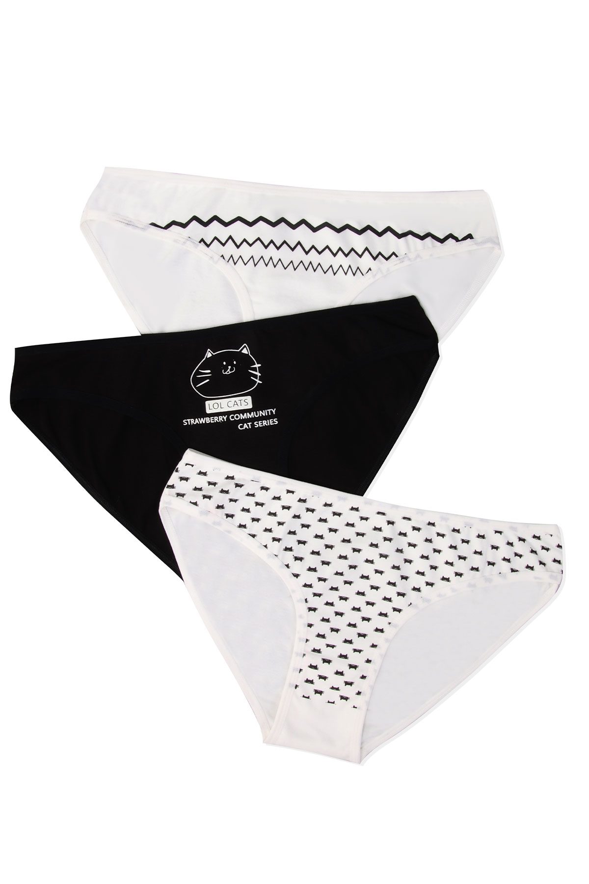 Dominant Kadın Bikini Külot 3'lü - Asorti - Thumbnail