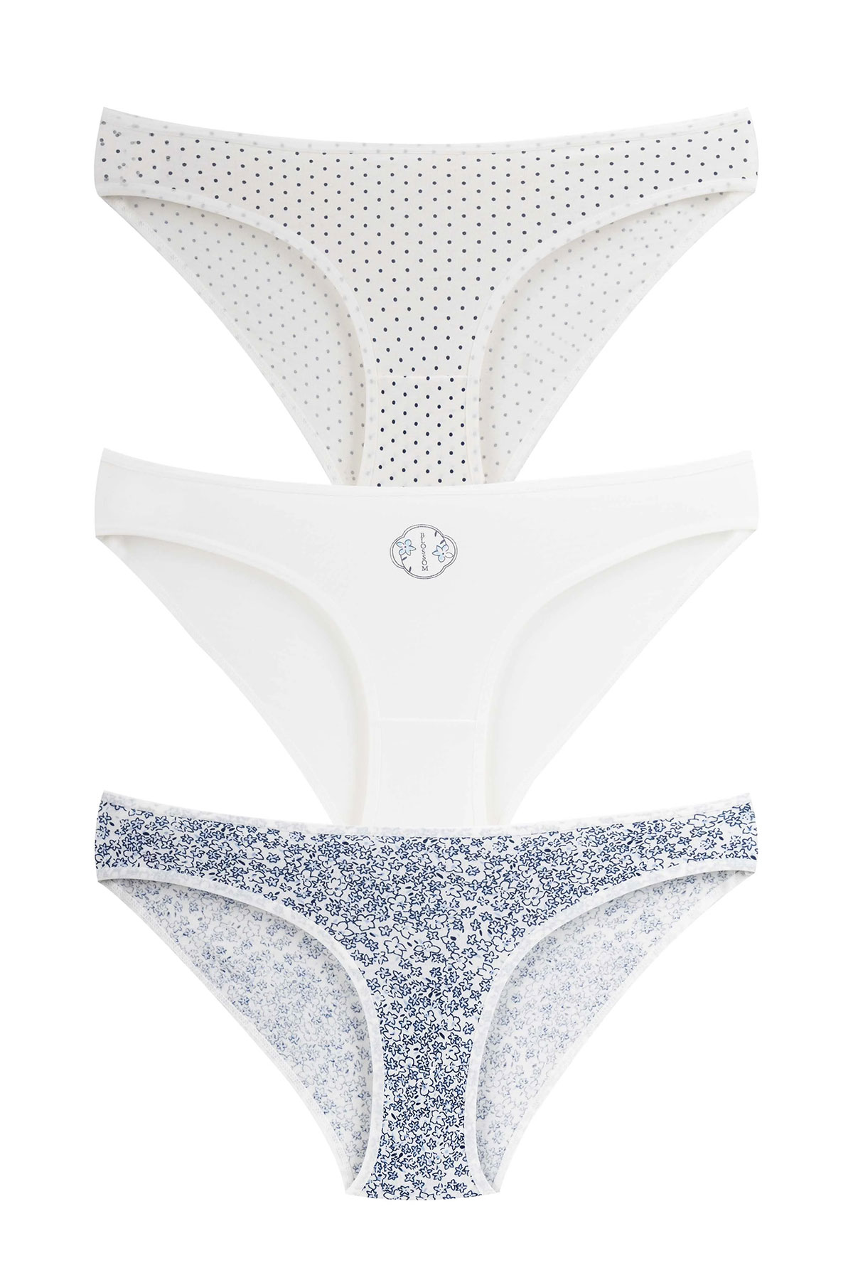 Dominant Kadın Bikini Külot 3'lü - Asorti - Thumbnail