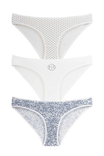 DOMİNANT - Dominant Kadın Bikini Külot 3'lü - Asorti