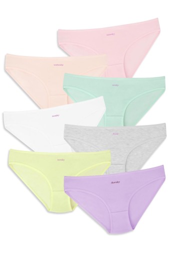 DOMİNANT - Dominant Kadın Bikini Külot 7'li - Asorti