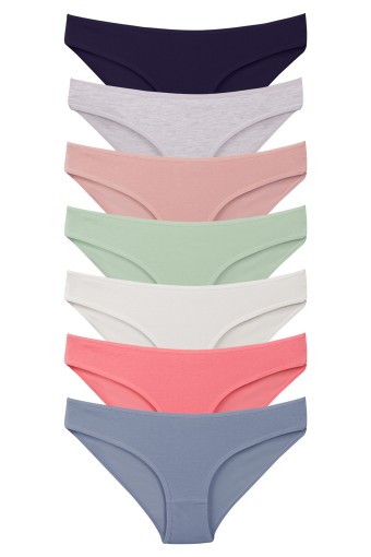 DOMİNANT - Dominant Kadın Bikini Külot 7'li - Asorti