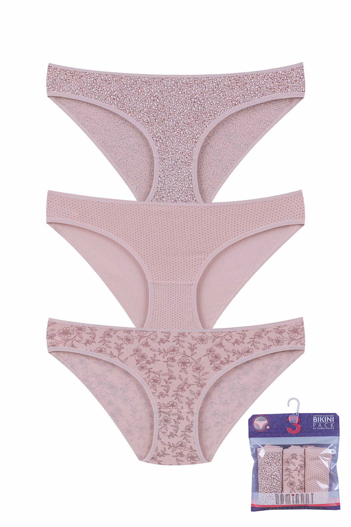 Dominant Kadın Bikini Külot 3'lü - Thumbnail