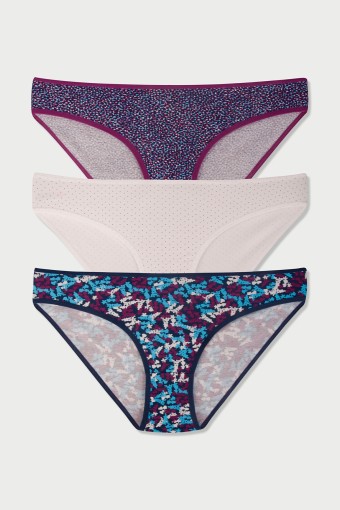 DOMİNANT - Dominant Kadın Bikini Külot 3'lü - Asorti