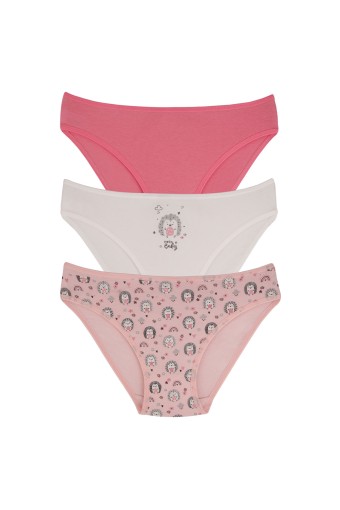 DOMİNANT - Dominant Kadın Brazilian Külot 3'lü Desenli - Asorti