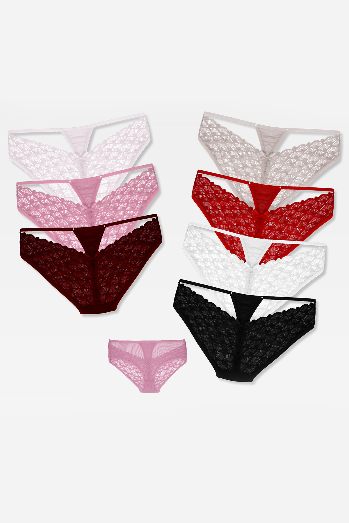 Dominant Kadın Dantelli Tanga Külot - Thumbnail