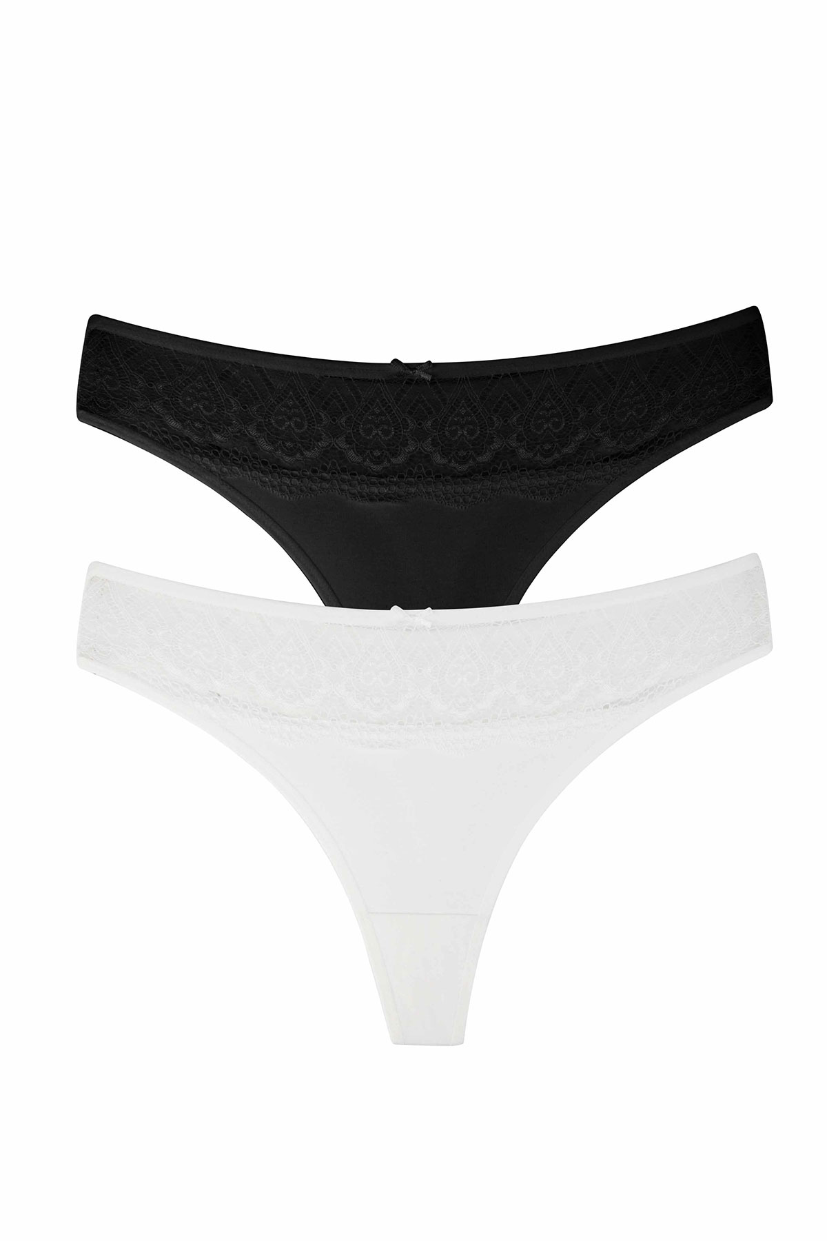 Dominant Kadın Dantelli Tanga Külot Büyük Beden - Thumbnail
