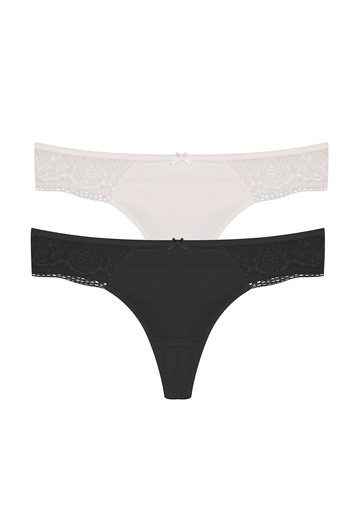 Dominant Kadın Dantelli Tanga Külot Büyük Beden - Thumbnail