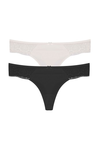 DOMİNANT - Dominant Kadın Dantelli Tanga Külot Büyük Beden (1)