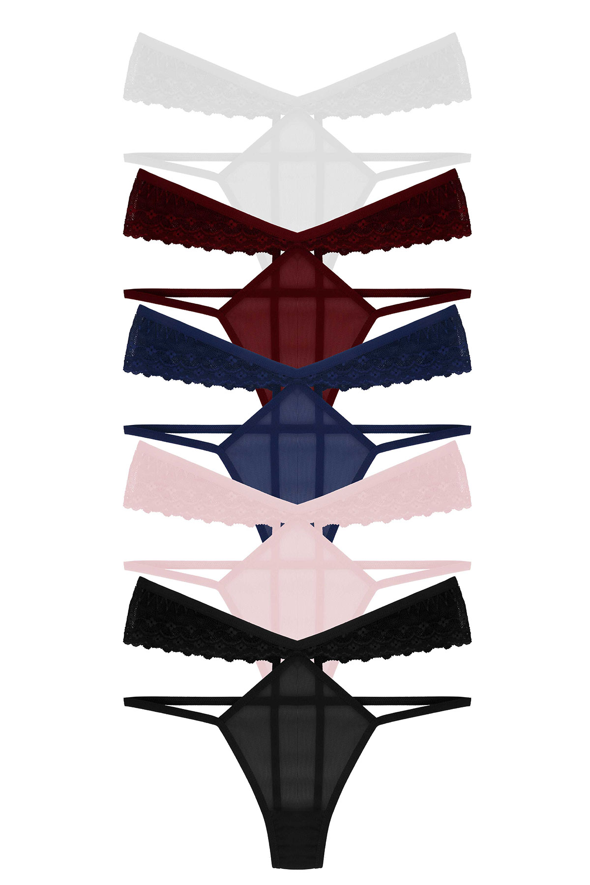 Dominant Kadın Dantelli Tanga Külot - Thumbnail