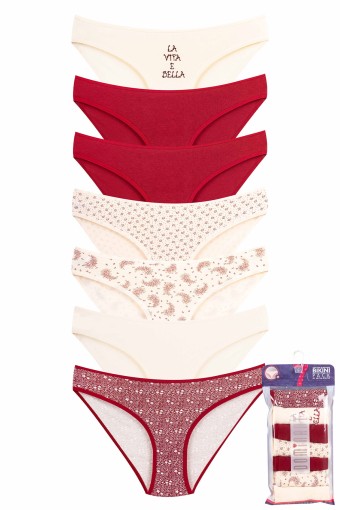 DOMİNANT - Dominant Kadın Slip Bikini Külot 7'li