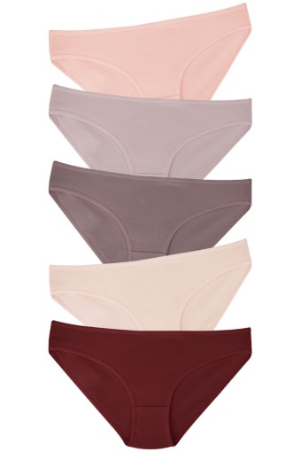 DOMİNANT - Dominant Kadın Slip Bikini Külot 5'li - Asorti