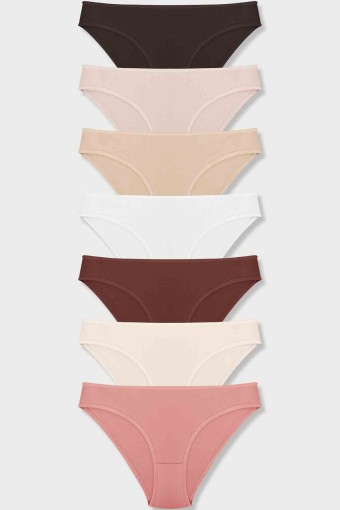 DOMİNANT - Dominant Kadın Slip Bikini Külot 7'li - Asorti