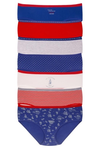 DOMİNANT - Dominant Kadın Slip Bikini Külot 7'li - Asorti