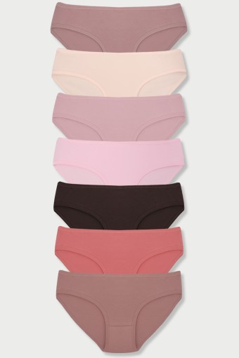 DOMİNANT - Dominant Kadın Slip Bikini Külot 7'li - Asorti