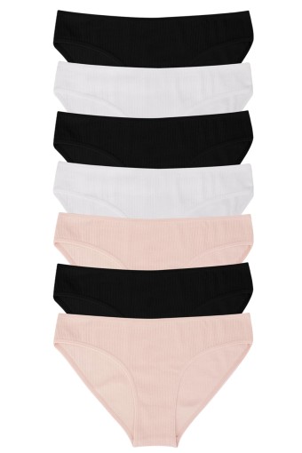 DOMİNANT - Dominant Kadın Slip Bikini Külot 7'li - Asorti