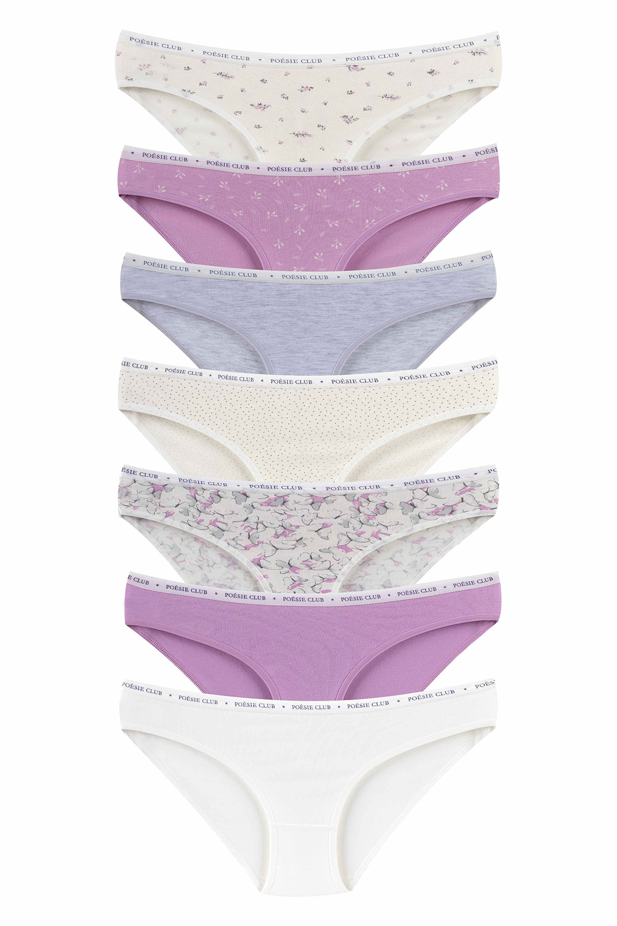 Dominant Kadın Slip Bikini Külot 7'li Desenli - Thumbnail