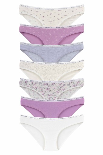 DOMİNANT - Dominant Kadın Slip Bikini Külot 7'li Desenli