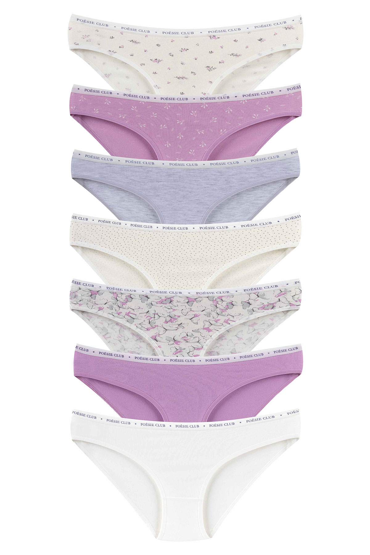 Dominant Kadın Slip Bikini Külot 7'li Desenli - Thumbnail