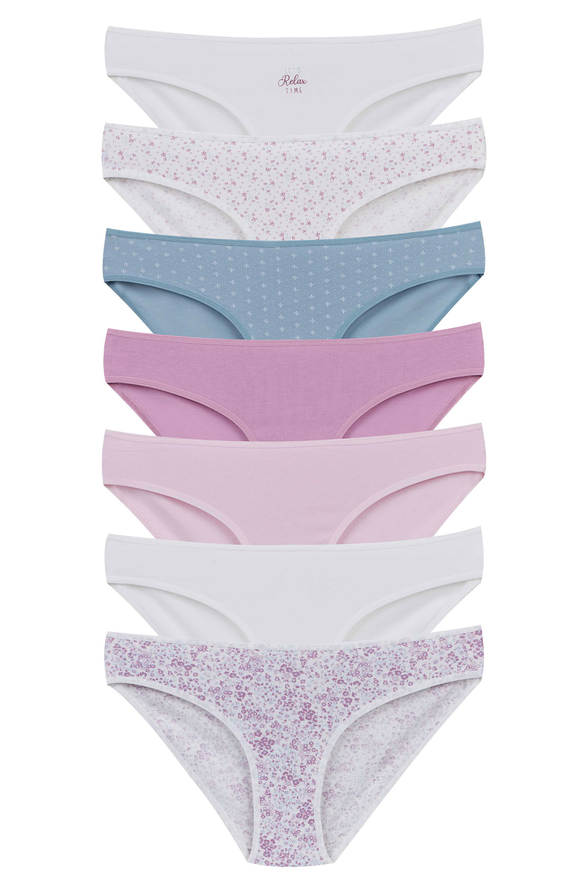 Dominant Kadın Slip Bikini Külot 7'li Desenli - Thumbnail