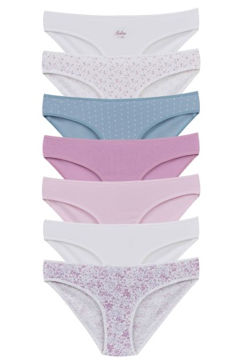 DOMİNANT - Dominant Kadın Slip Bikini Külot 7'li Desenli (1)