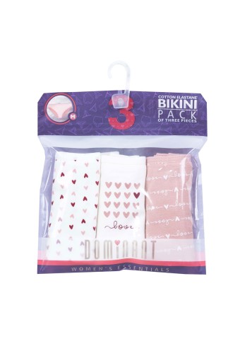 DOMİNANT - Dominant Kadın Slip Bikini Külot 3'lü Desenli (1)