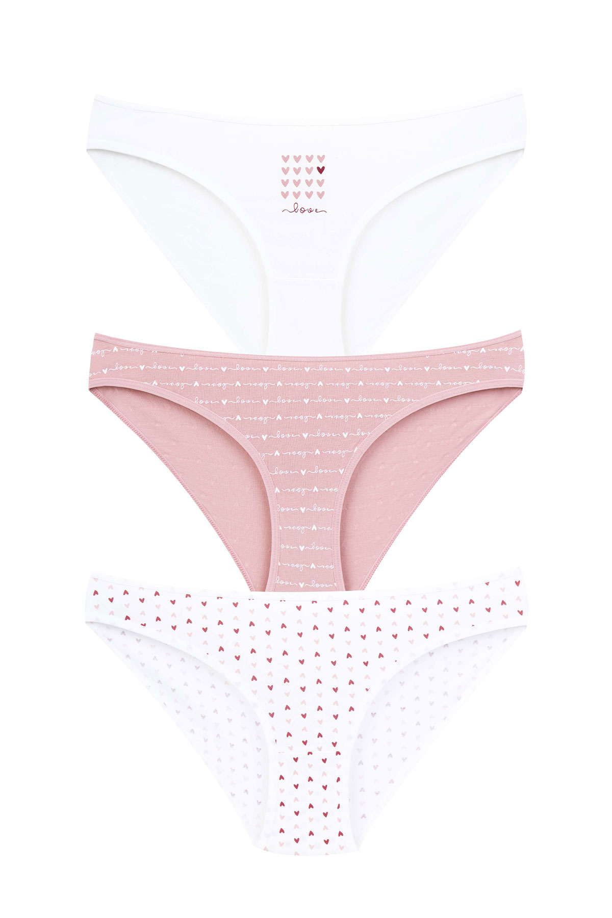 Dominant Kadın Slip Bikini Külot 3'lü Desenli - Thumbnail