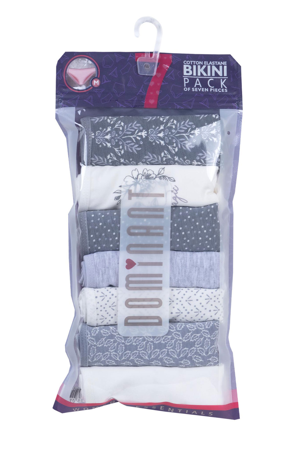 Dominant Kadın Slip Bikini Külot 7'li Desenli - Thumbnail