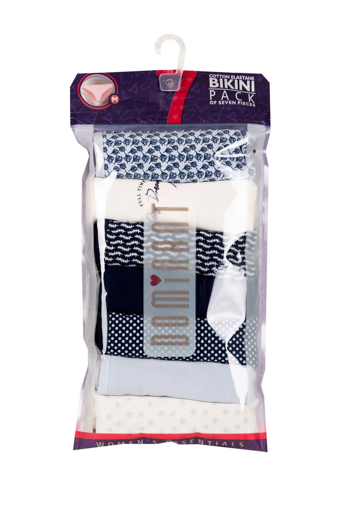 Dominant Kadın Slip Bikini Külot 7'li Desenli - Thumbnail