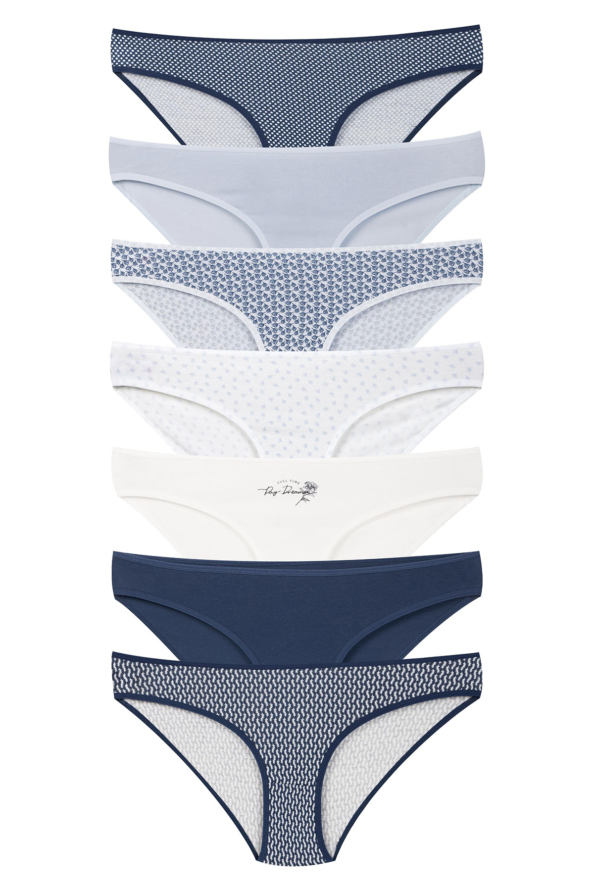 Dominant Kadın Slip Bikini Külot 7'li Desenli - Thumbnail