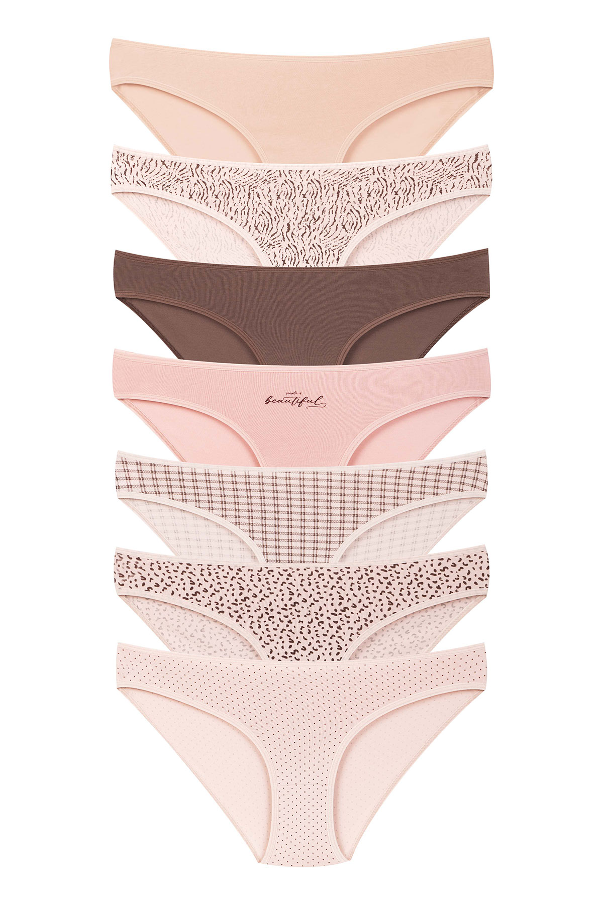 Dominant Kadın Slip Bikini Külot 7'li Desenli - Thumbnail