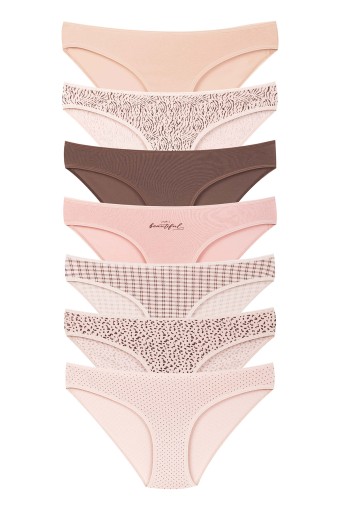DOMİNANT - Dominant Kadın Slip Bikini Külot 7'li Desenli