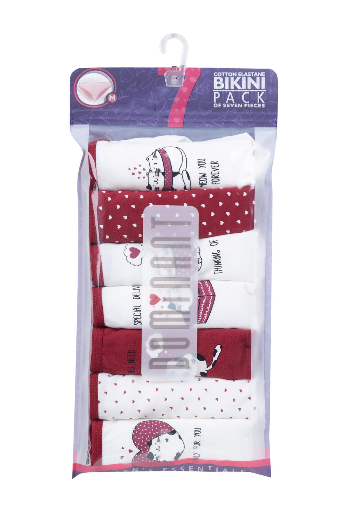 Dominant Kadın Slip Bikini Külot 7'li Desenli - Thumbnail