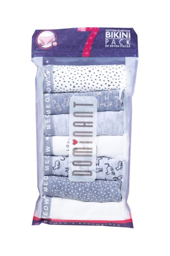 DOMİNANT - Dominant Kadın Slip Bikini Külot 7'li Desenli (1)