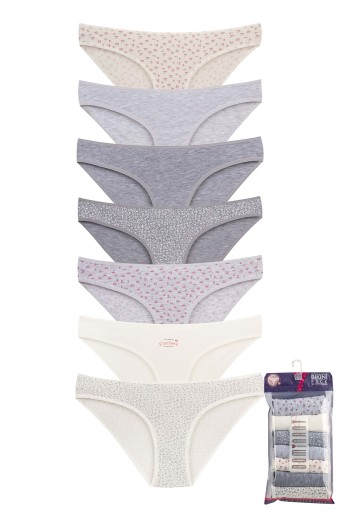 DOMİNANT - Dominant Kadın Slip Bikini Külot 7'lİ Desenli