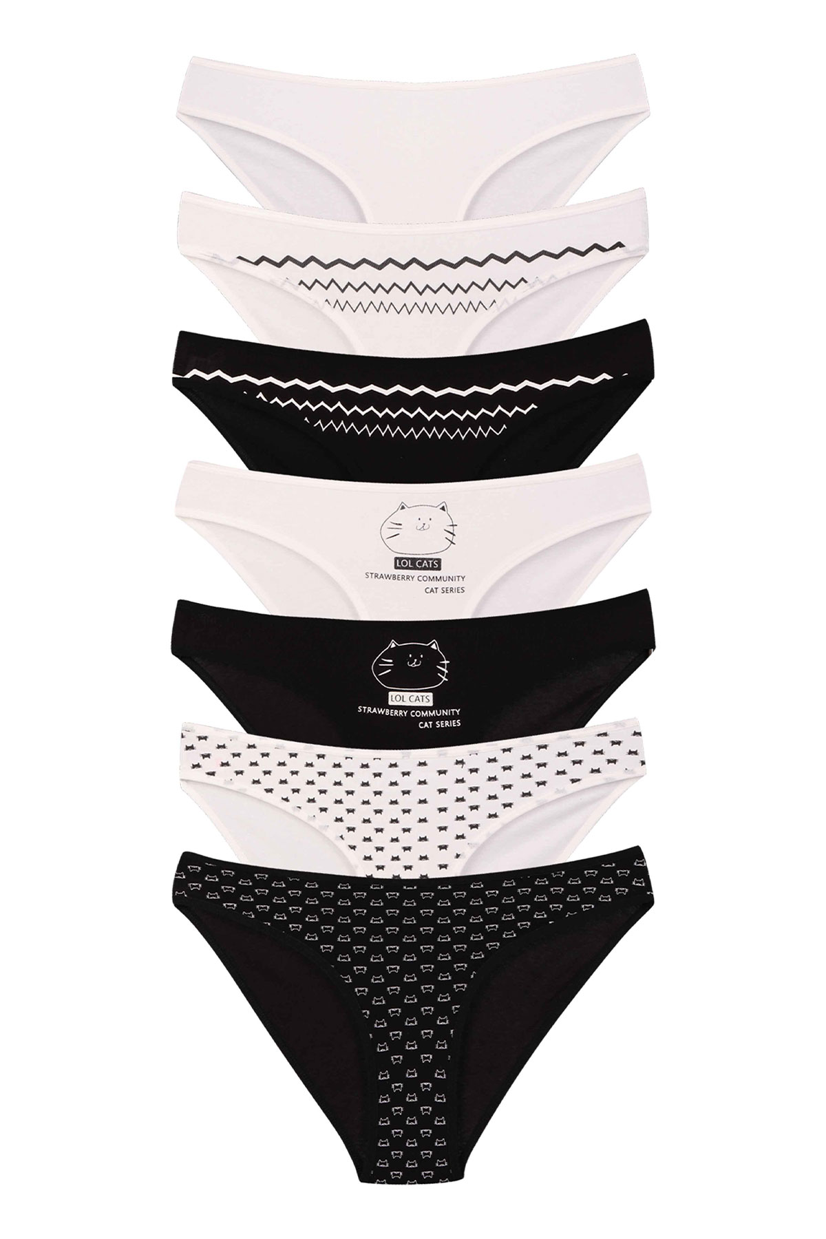 Dominant Kadın Slip Bikini Külot 7'li Desenli - Thumbnail