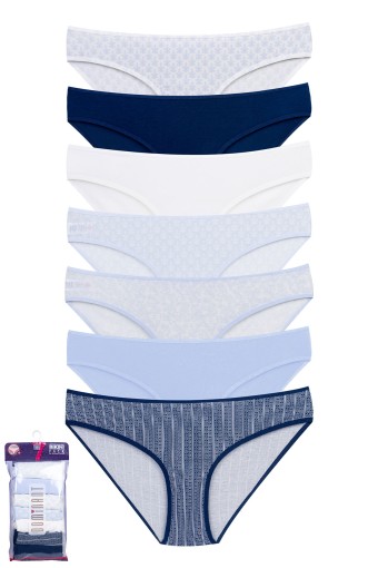 DOMİNANT - Dominant Kadın Slip Bikini Külot 7'li Desenli