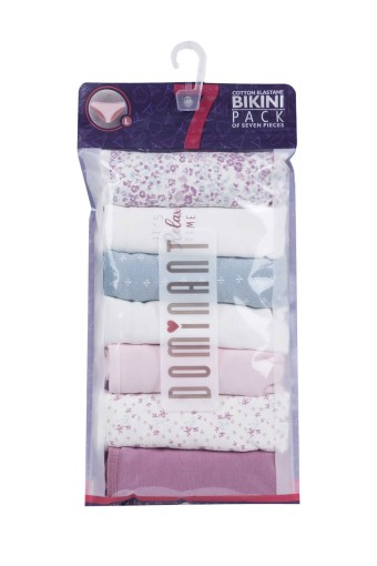 DOMİNANT - Dominant Kadın Slip Bikini Külot 7'li Desenli - Asorti (1)