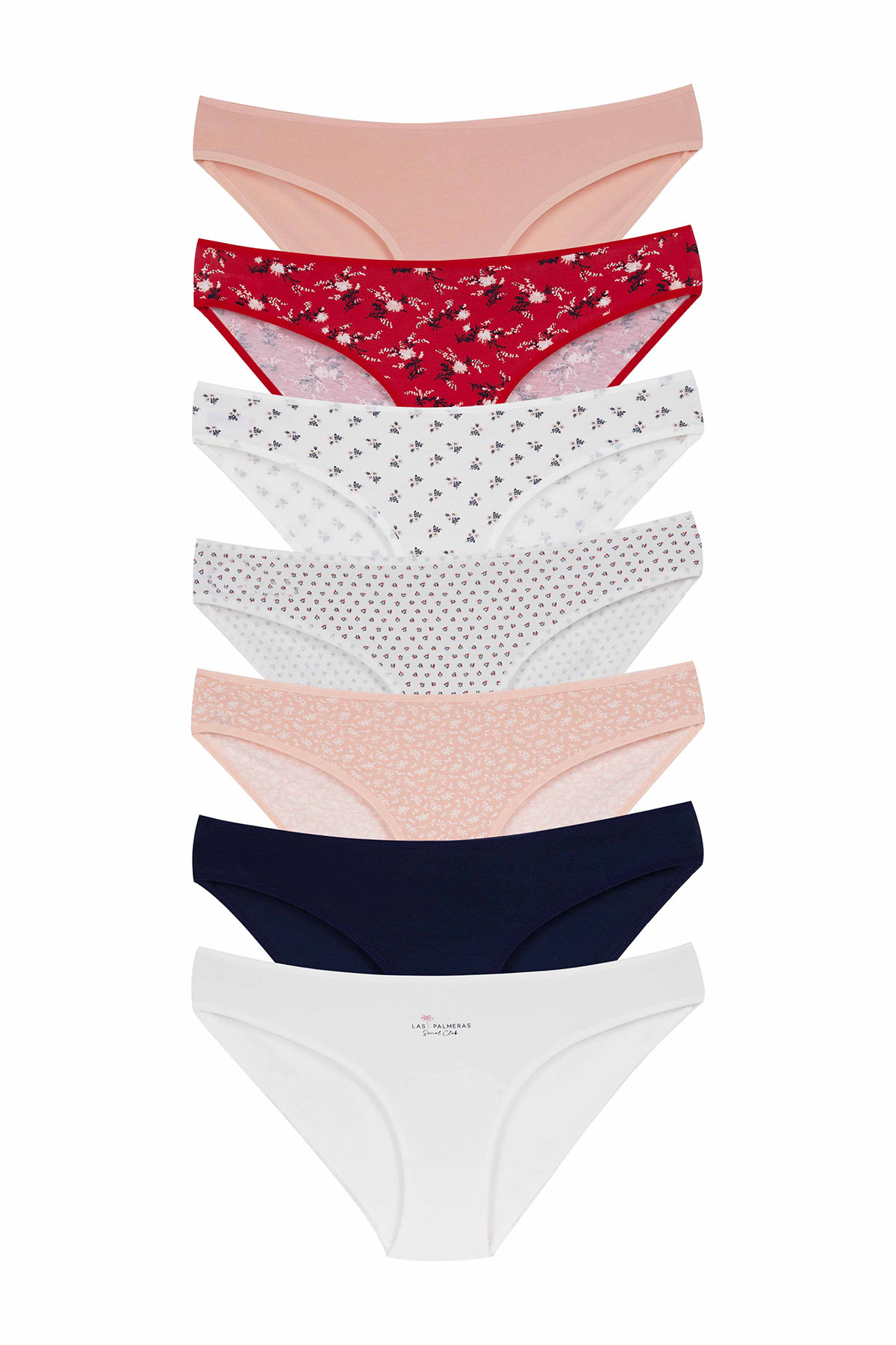 Dominant Kadın Slip Bikini Külot 7'li Desenli - Asorti - Thumbnail