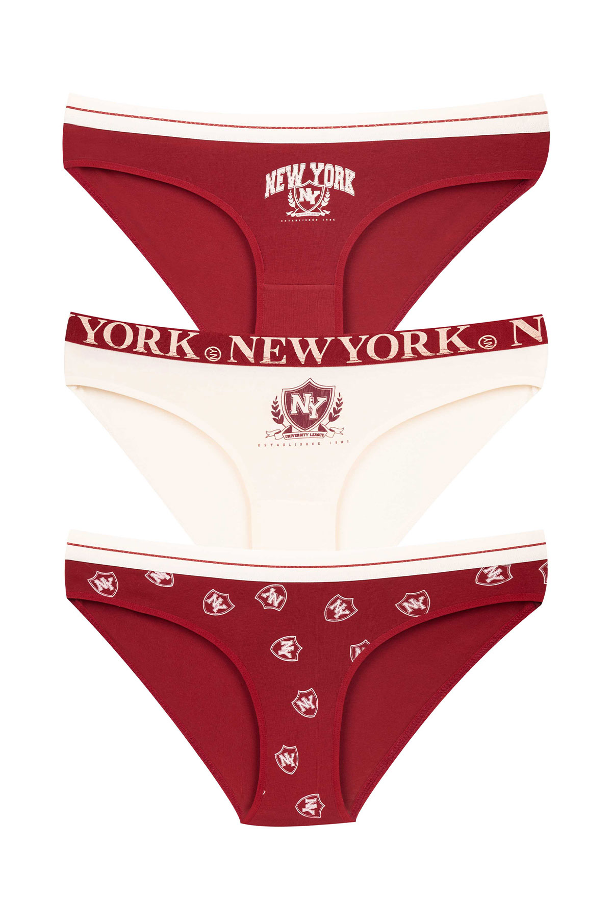 Dominant Kadın Slip Bikini Külot Beli Lastikli Yazılı - Thumbnail