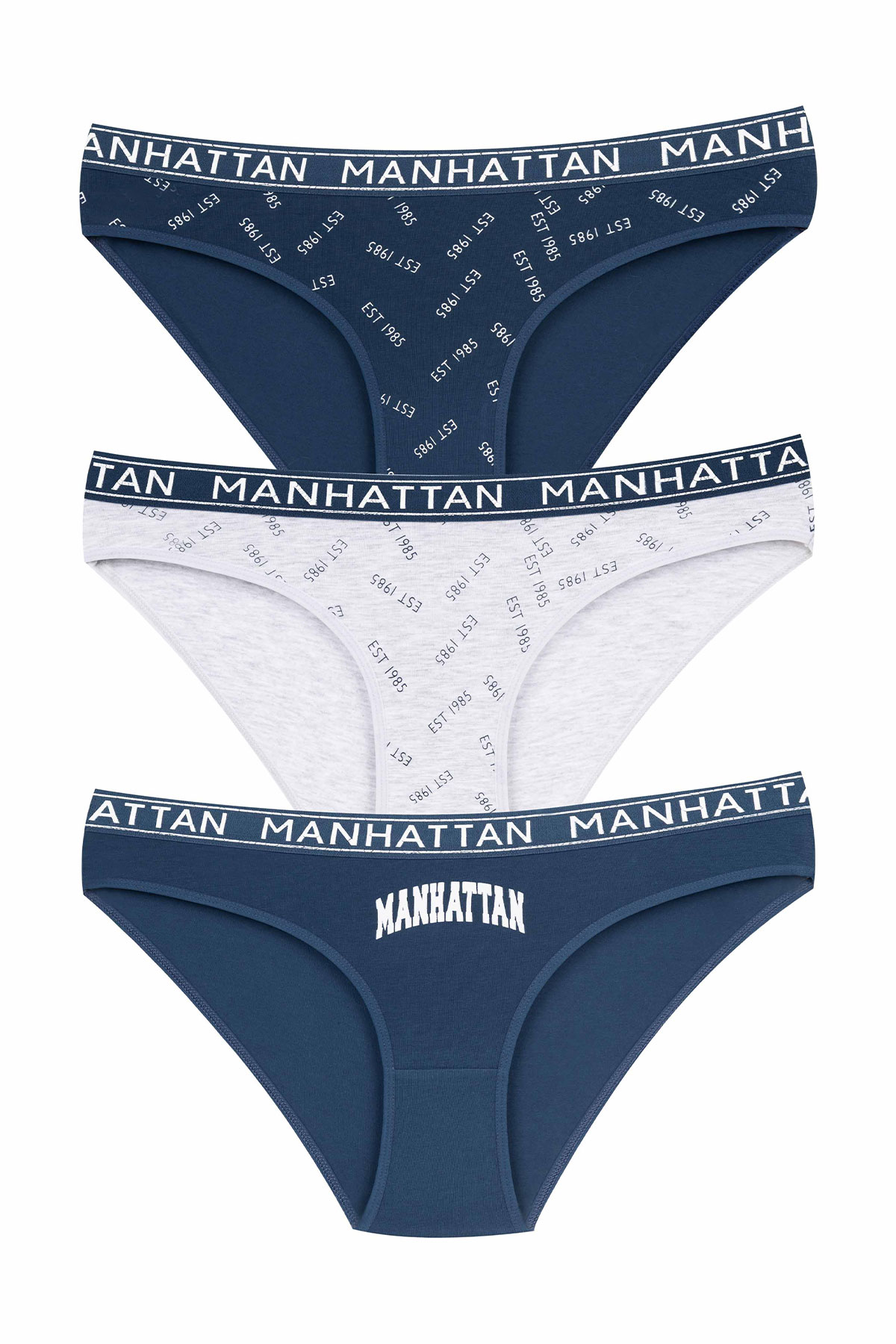 Dominant Kadın Slip Bikini Külot Beli Lastikli Yazılı - Thumbnail