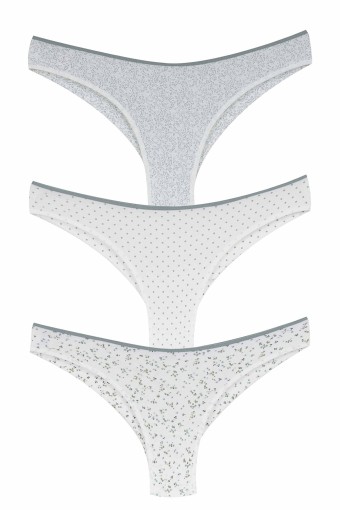 DOMİNANT - Dominant Kadın Slip Bikini Külot Desenli